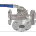 Ss316 3 Way Trunion Flanged Ball Valve